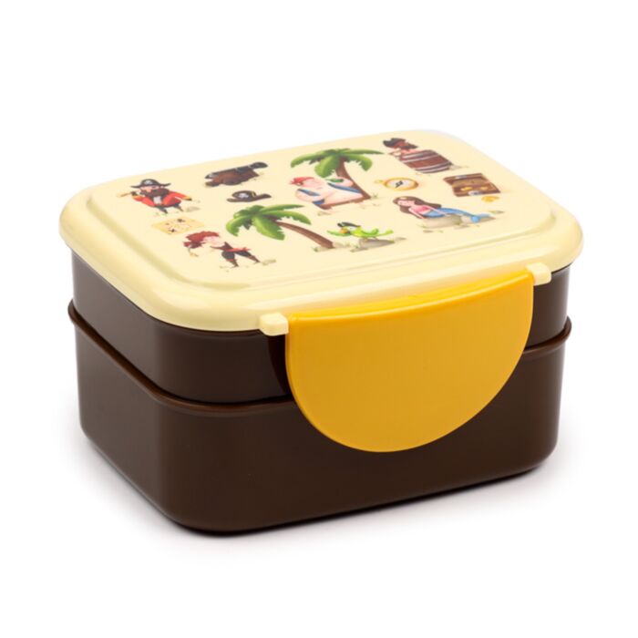 Jolly Rogers Piraat Clip Bento Box Lunchtrommel met bestek