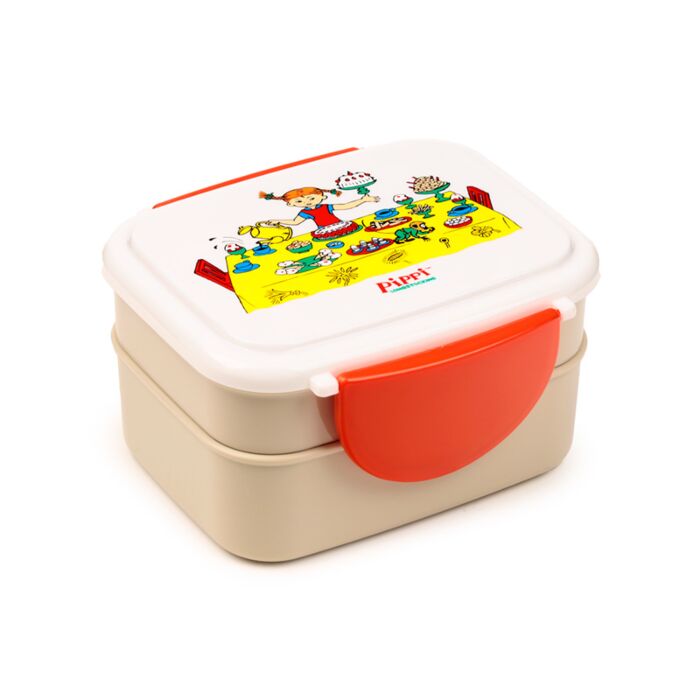 Pippi Langkous Clip Bento Box Lunchtrommel Bestek