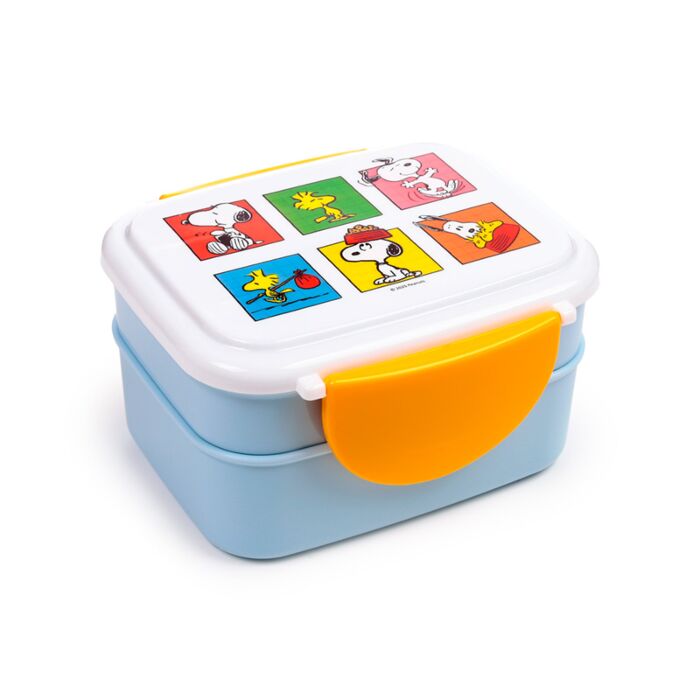 Peanuts Snoopy & Woodstock Clip Bento Box Lunchtrommel & bestek