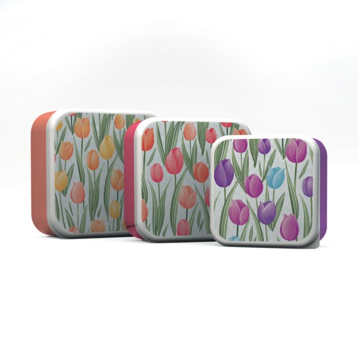 Set 3 Lunch Box S/M/L -Tulpen
