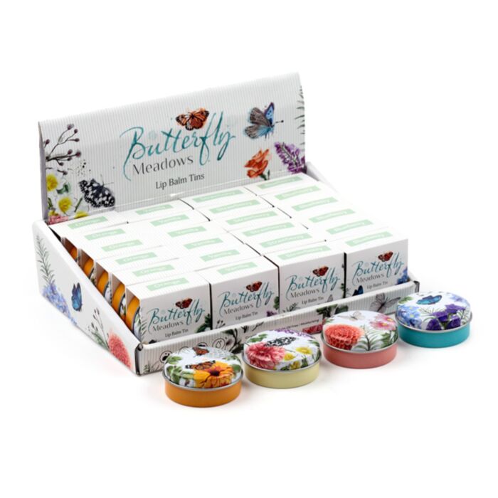 Butterfly Meadows Vlinder Lipbalsem in blik