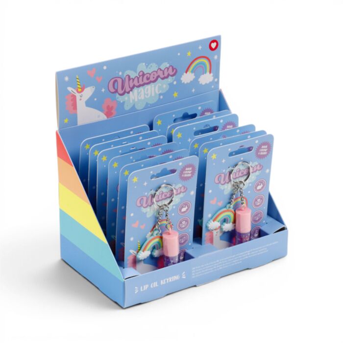 Unicorn Magic Snoep Lipolie Stick Sleutelhanger met bedeltje
