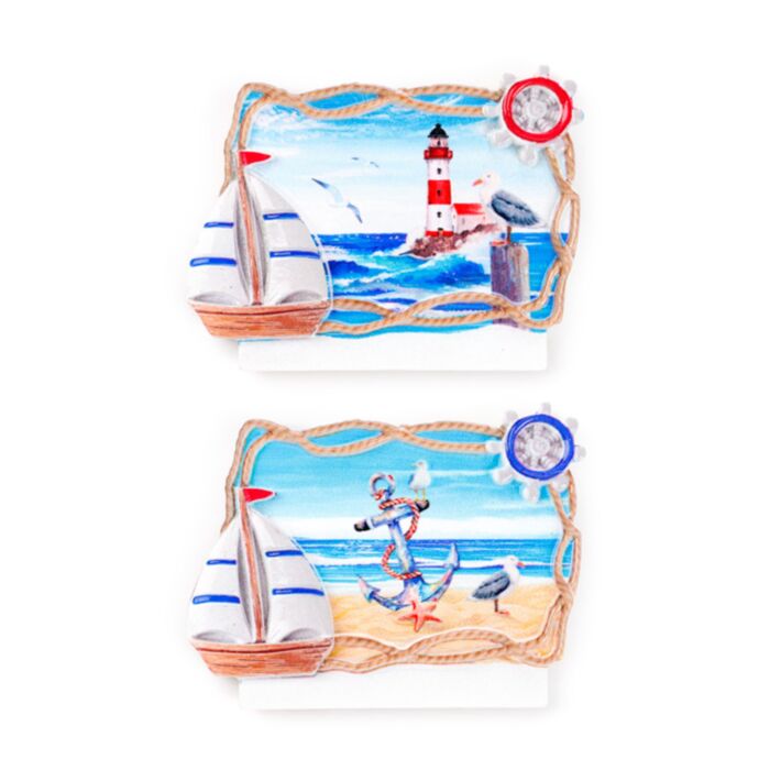 Strand & Zee Magneet Touwframe-vormig Anker & Vuurtoren