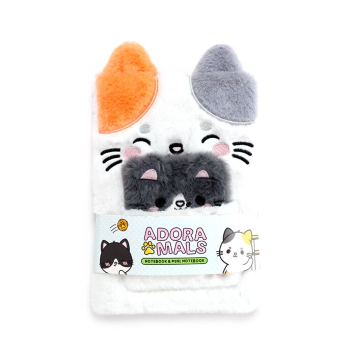 Adoramals Lola de Kat Pluche Notitieboekje Buidel