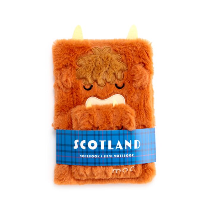 Highland Coo Koe Pluche Notitieboekje Buidel