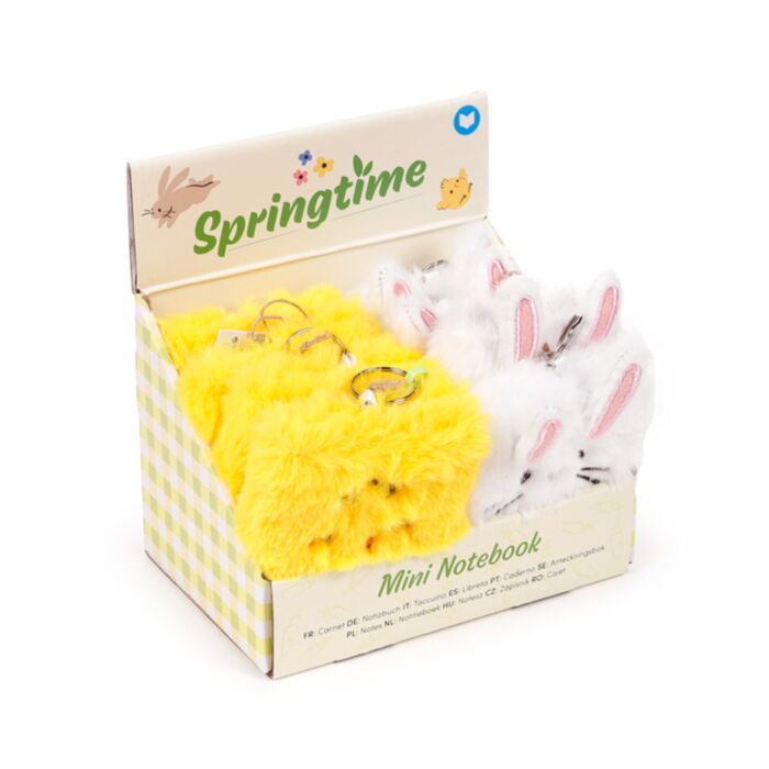 Springtime Lente Kuiken & Konijn Fluffig Notitieboekje A7