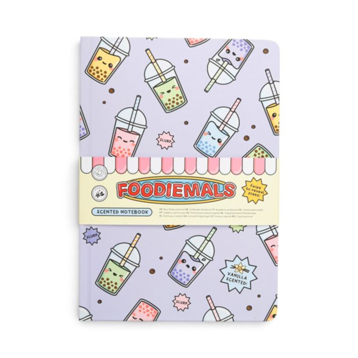 Foodiemals Bubble Tea Geparfurmeerd Gerecycled A5-notitieboek