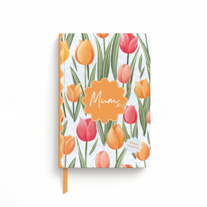 Moederdag Mum Tulp Geparfurmeerd Gerecycled A5-notitieboek
