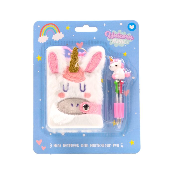 Unicorn Magic Mini Notitieboekje A7 & 4-kleuren Pen