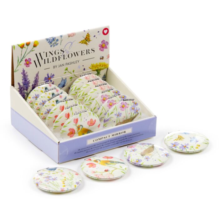 Jan Pashley Vleugels & Wilde Bloemen Compact Make Up Spiegeltje