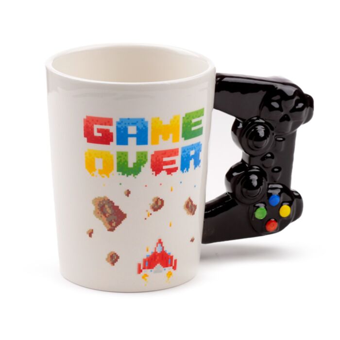 Game Over  - Gevormd Handvat Keramiek Mok