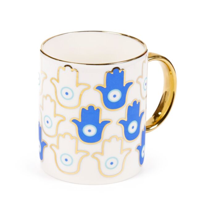 Bescherming Evil Eye Hand Porselein Mok