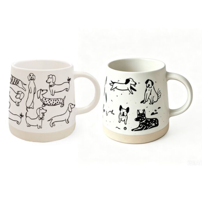 Hond Illustraties Stoneware Mok