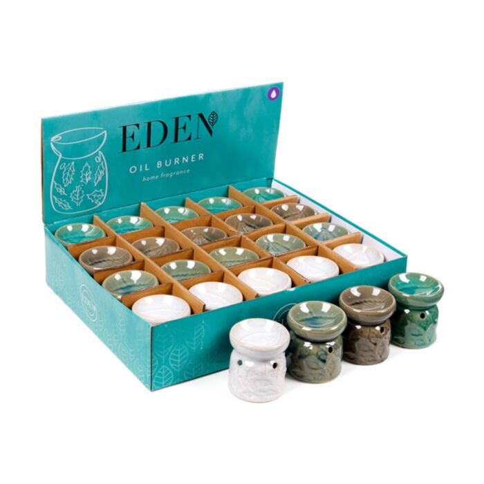 Keramiek Eden Geurbrander Blad Patroon - Small