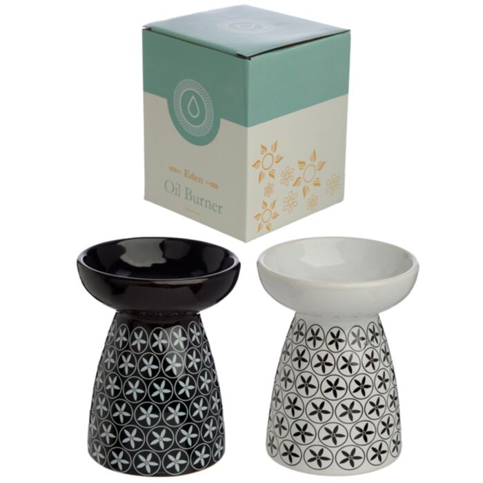 Bloemenpatroon Keramiek Olie- en Wax Geurbrander