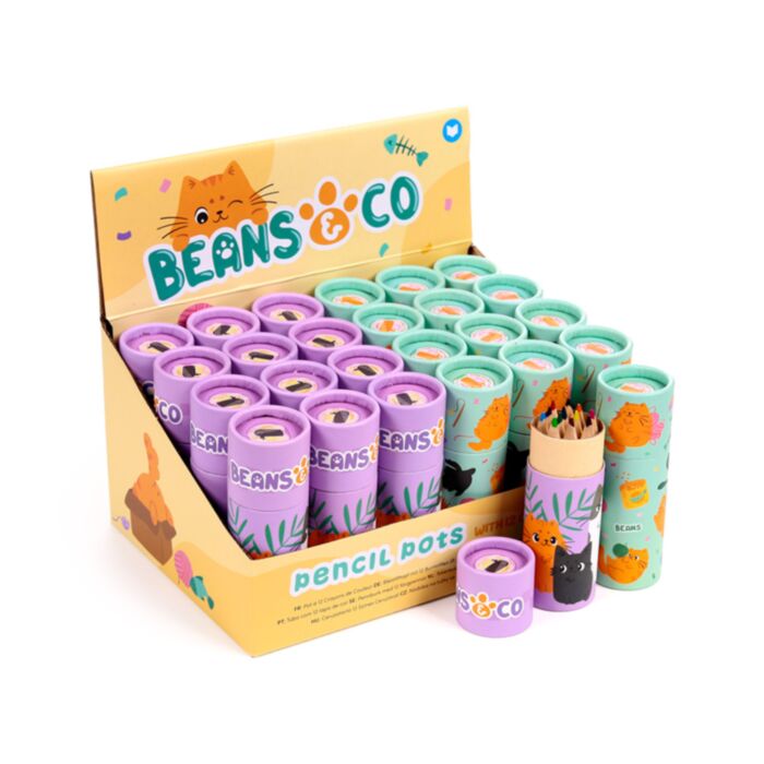Beans & Co Katten Kleurpotloden Tekenkoker
