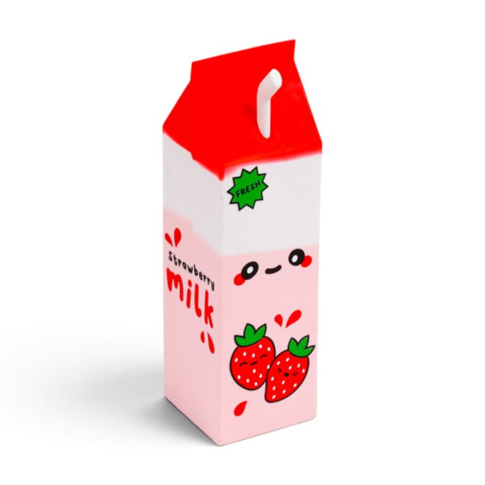 Foodiemals Aardbeien Melkkarton Staand  Potloodetui