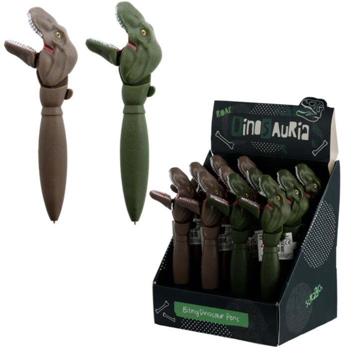 Dinosauria Dinosaurus Plastic Pen - Blauw