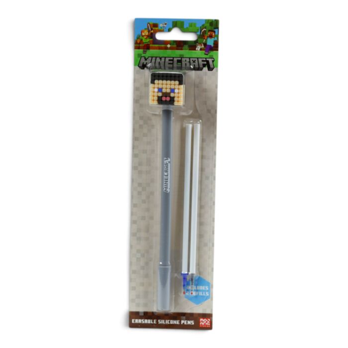 Minecraft Steve Uitwisbare Pen Siliconen Top
