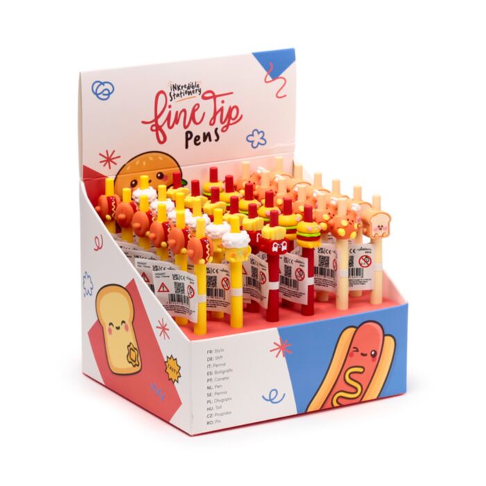 Foodiemals Fast Food Fijnschrijver Pen - Zwart