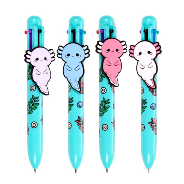 Adoramals Maddie de  Axolotl Meerkleurige Pen (6 kleuren)