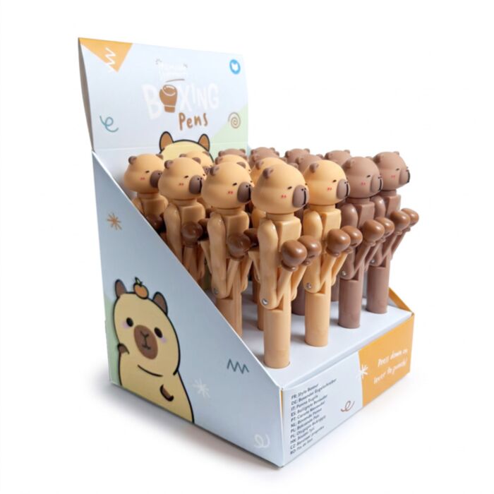 Capybara Boxing PVC Pen - Blauw