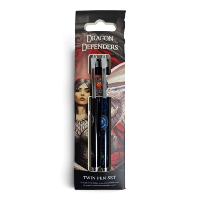 Anne Stokes Dragon Defender Duo Pennenset Zwart