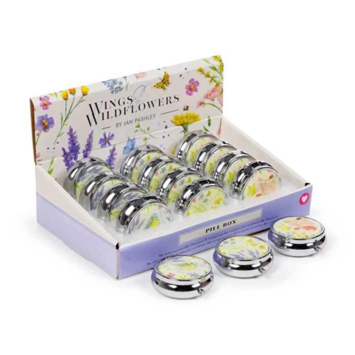Jan Pashley  Wings & Wildflowers Pillendoosje