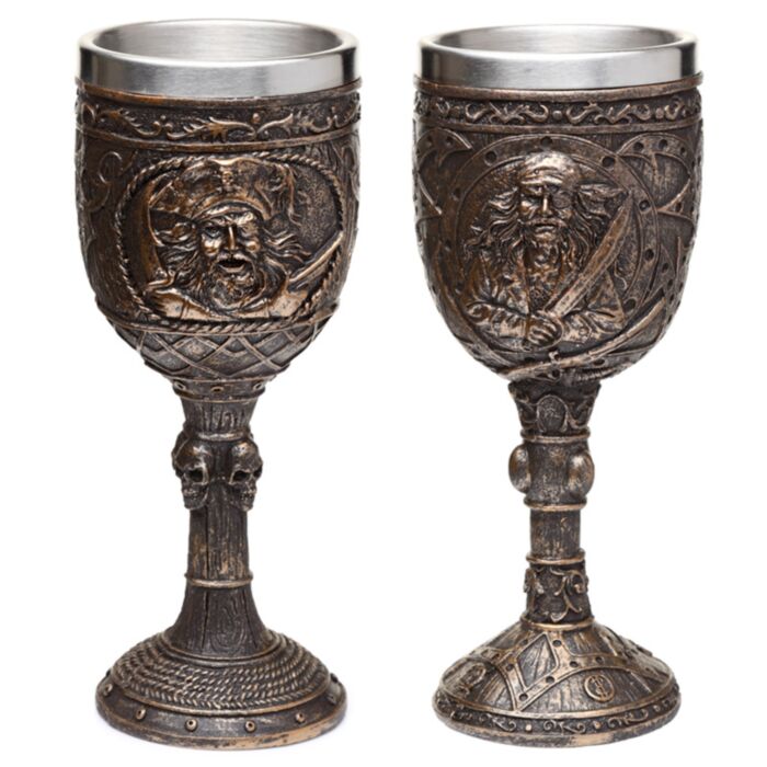 Decoratieve Geborsteld Goud Hout-effect Piraatn Drinkbeker