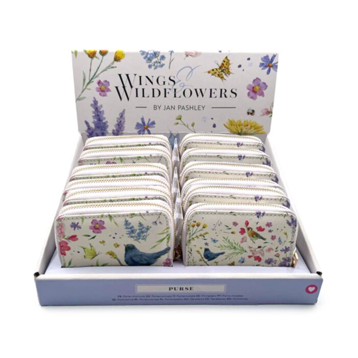 Jan Pashley Wings & Wildflowers Rondrits Portemonnee - Small