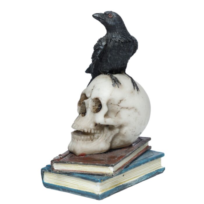 Kraai op Schedels & Boeken Woonaccessoire