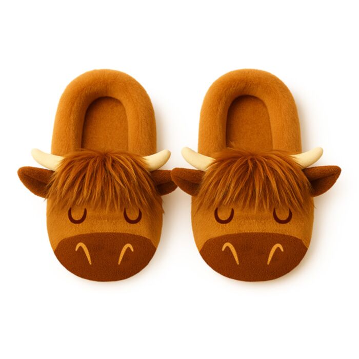Highland Coo Koe Anti-Slip Pantoffels EU36-38