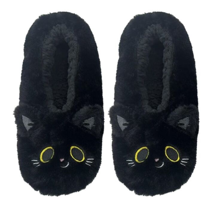 Lucky de Zwarte Kat Anti-Slip Pantoffels EU39-41