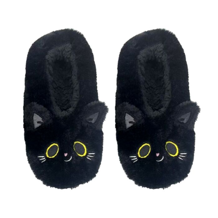 Lucky de Zwarte Kat Anti-Slip Pantoffels EU36-38