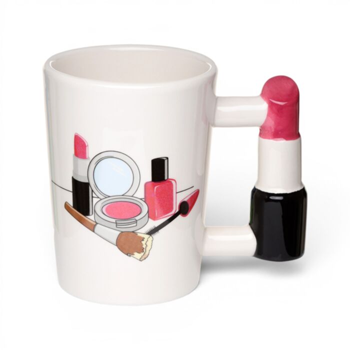 Lippenstift - Gevormd Handvat Keramiek Mok