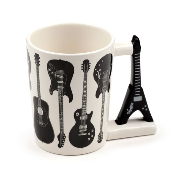 Headstock Rock Gitaar - Gevormd Handvat Keramiek Mok