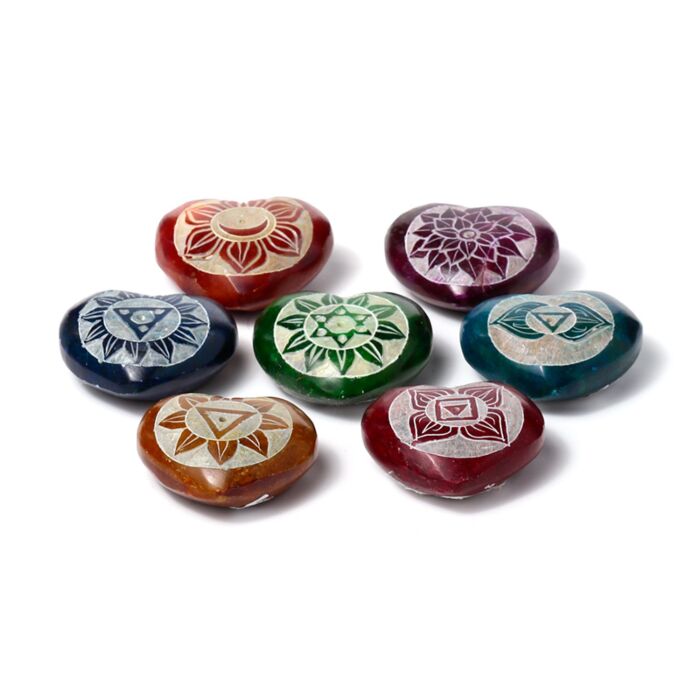 Zeepsteen Chakra Hart Wierookstokjes Houder