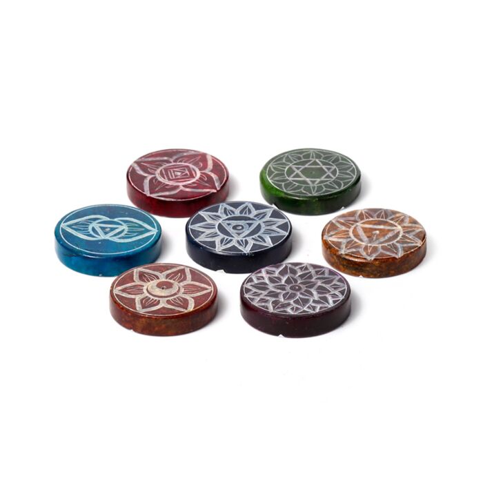 Zeepsteen Chakra Ronde Wierookstokjes Houder