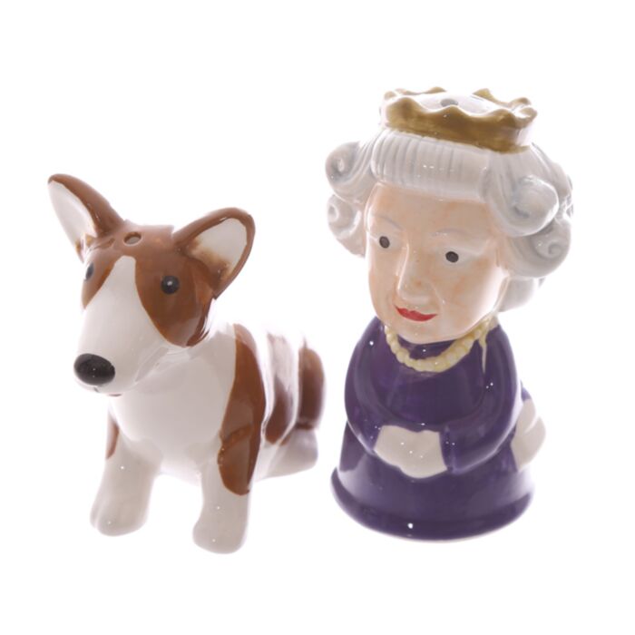 Koningin & Corgi Peper- en Zoutstel