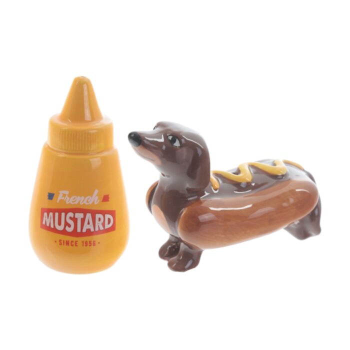 Worsenhond Broodje Mosterd Peper- en Zoutstel