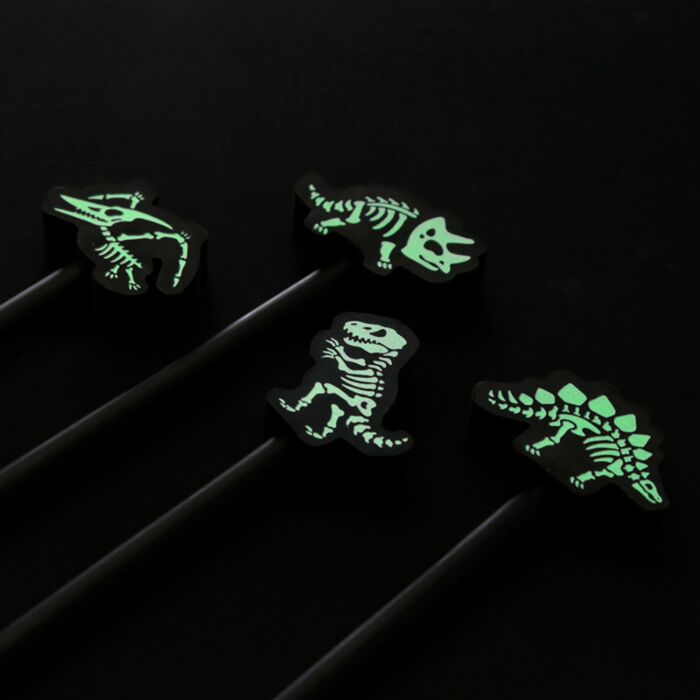 Dinosaurus Glow-in-the-dark Skelet - Gum Potlood