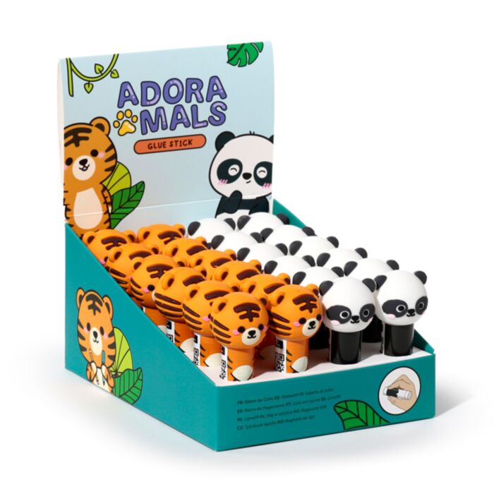 Adoramals Wilde Dierene Tijger & Panda Lijmstift