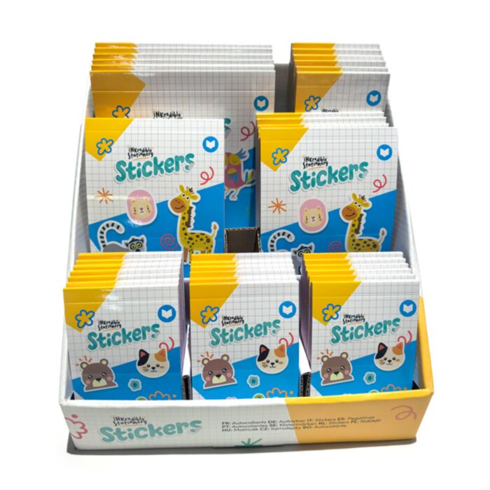 Adoramals-display met 42 assorti gevulde stickerboeken
