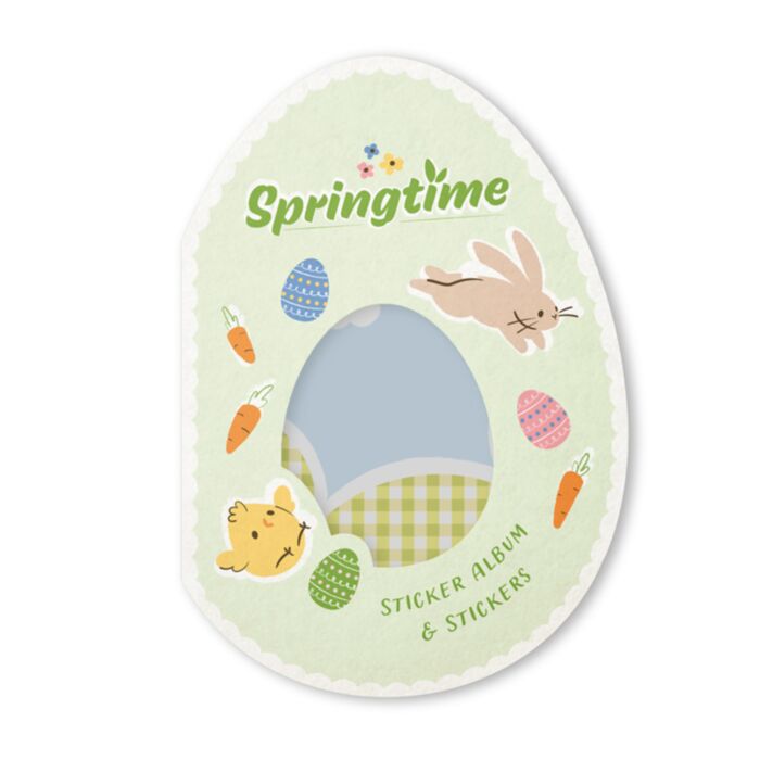 Springtime Lente Ei-vormig Stickerboekje