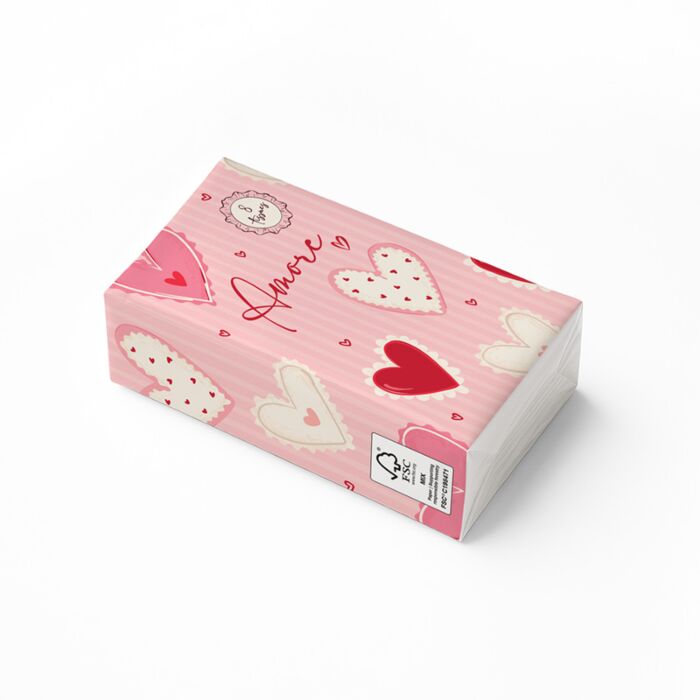 Amore Hearts Pak 8 Tissues