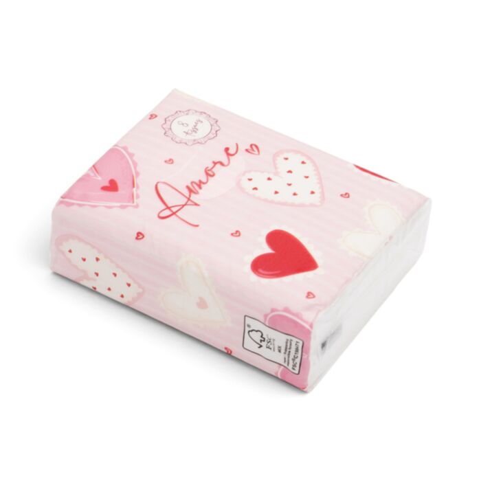 Amore Hearts Pak 8 Tissues