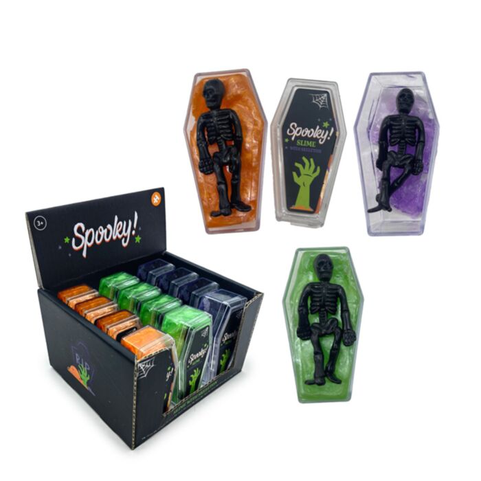 Spooky Slijm Lijkkist met Skelet Geluid Slijm