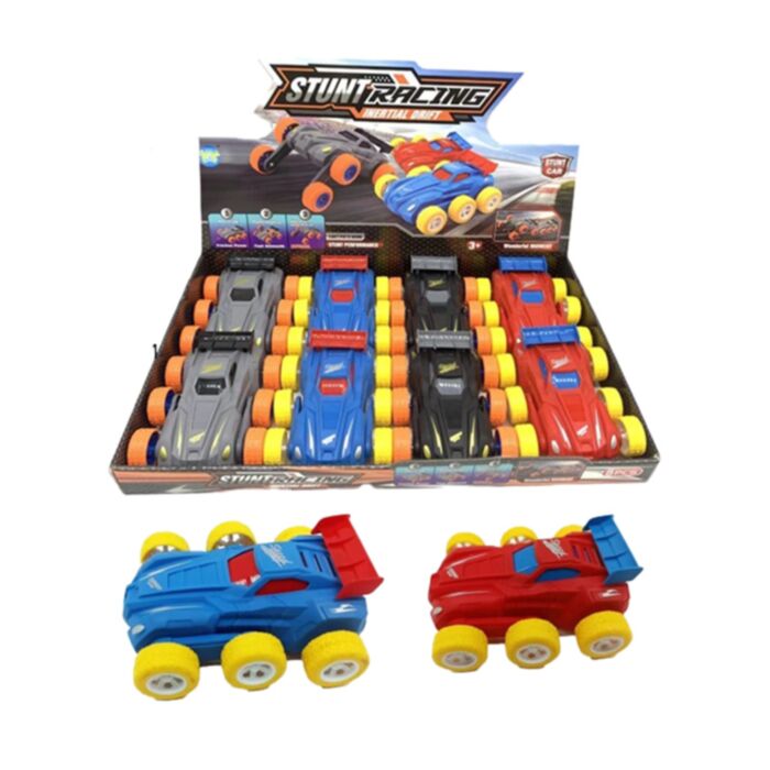 6-wiel Stunt Auto Frictie Duw/Trek Actiespeelgoed