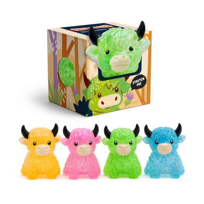Maltose Glitter Highland Coo Koe Knijpspeelgoed