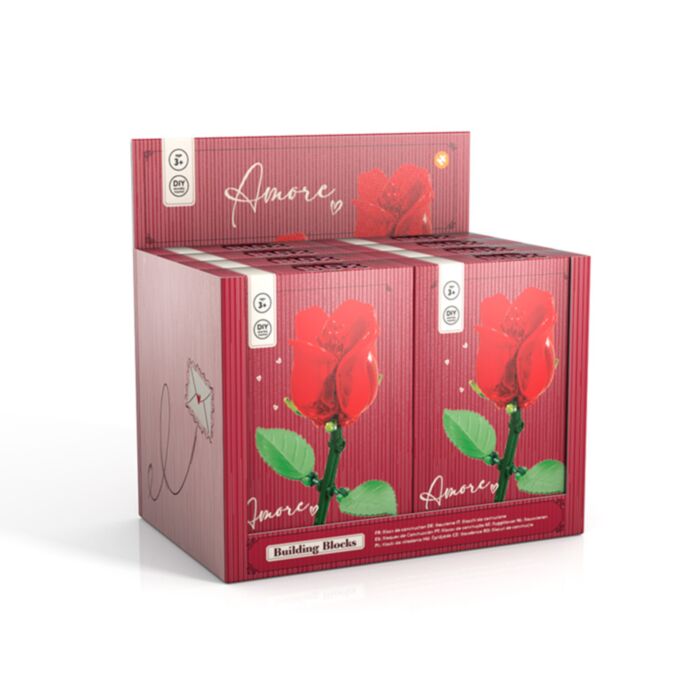 Amore Hart Roos Micro Blox Bouwpakket